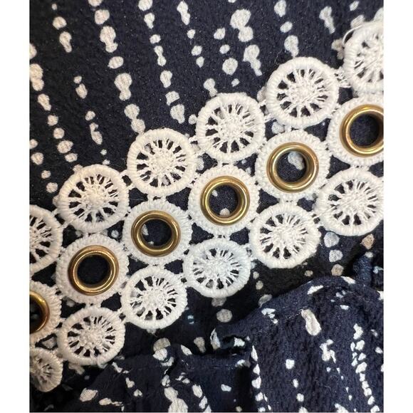 Misa Los Angeles Navy & White Carmen oversized Top - Picture 8 of 16